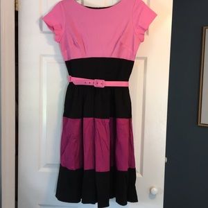 Pinup Couture Amanda dress pink/blk size small